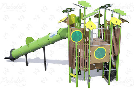 J56008® aires de jeux structures multi-activités / jeux multifonctions kanopé image 3d