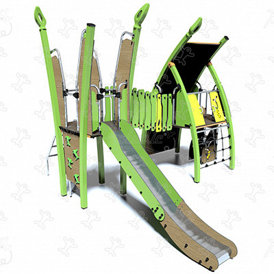 J5604 aires de jeux structures multi-activités / jeux multifonctions kanopé image 3d