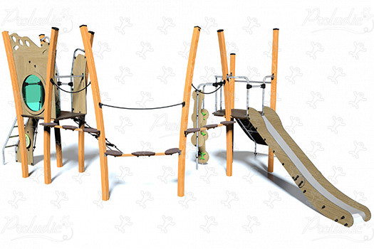 J5606-C® aires de jeux structures multi-activités / jeux multifonctions kanopé image 3d