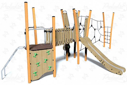 J5608-C® aires de jeux structures multi-activités / jeux multifonctions kanopé image 3d
