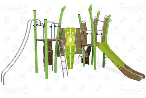 J5610 aires de jeux structures multi-activités / jeux multifonctions kanopé image 3d
