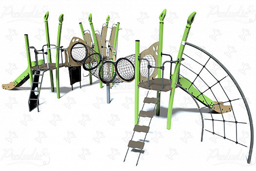 J5611 aires de jeux structures multi-activités / jeux multifonctions kanopé image 3d
