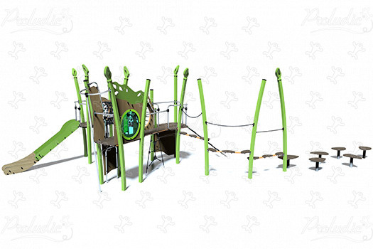 J5612 aires de jeux structures multi-activités / jeux multifonctions kanopé image 3d