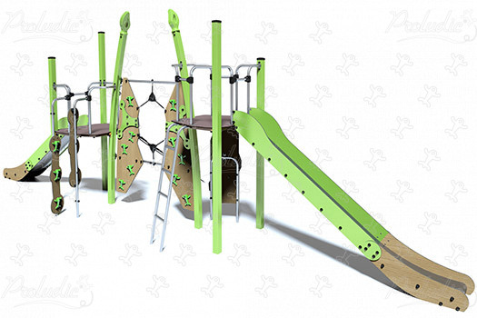 J5614 aires de jeux structures multi-activités / jeux multifonctions kanopé image 3d