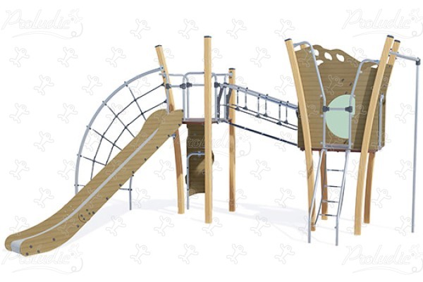 J5616-C® aires de jeux structures multi-activités / jeux multifonctions kanopé image 3d