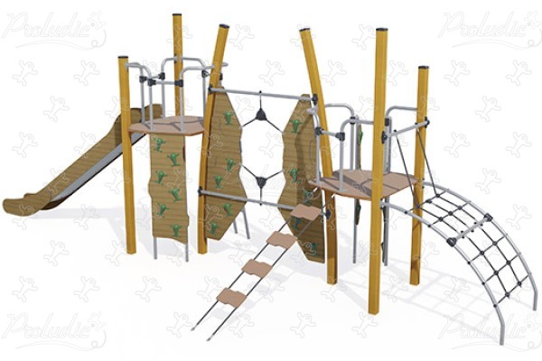 J5617-C® aires de jeux structures multi-activités / jeux multifonctions kanopé image 3d