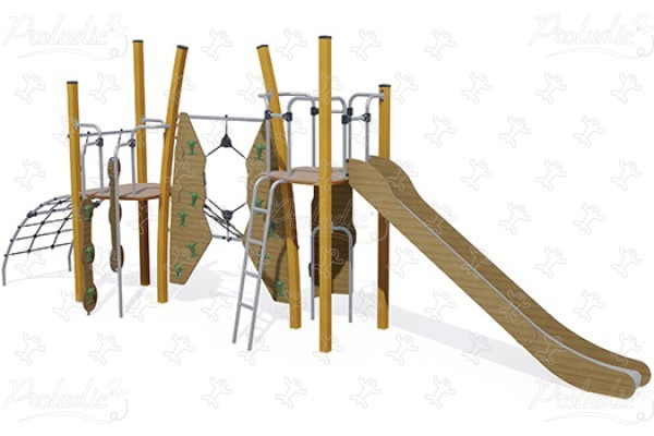 J5617-C® aires de jeux structures multi-activités / jeux multifonctions kanopé image 3d