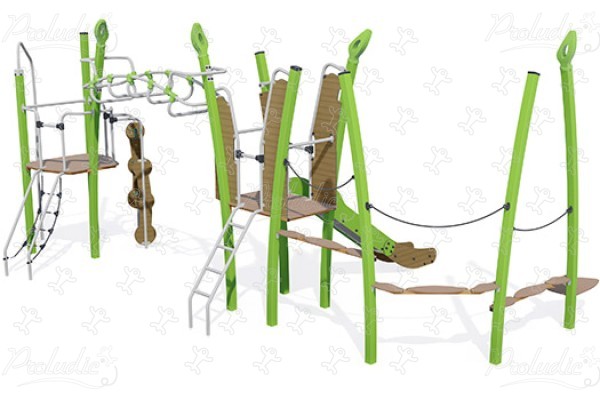 J5618® aires de jeux structures multi-activités / jeux multifonctions kanopé image 3d