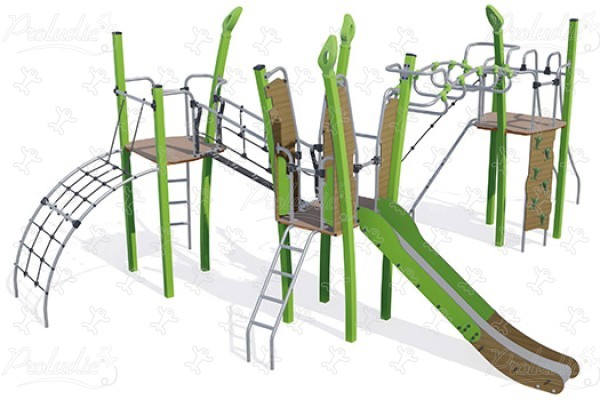 J5619® aires de jeux structures multi-activités / jeux multifonctions kanopé image 3d