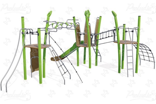 J5619® aires de jeux structures multi-activités / jeux multifonctions kanopé image 3d