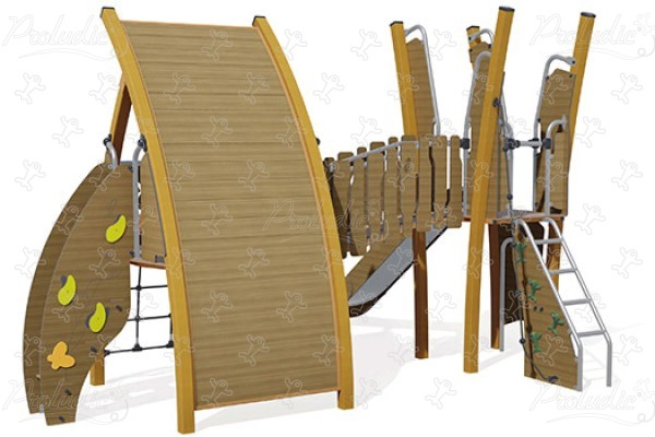 J5621-C® aires de jeux structures multi-activités / jeux multifonctions kanopé image 3d