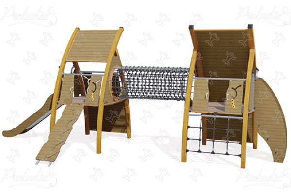 J5622-C® aires de jeux structures multi-activités / jeux multifonctions kanopé image 3d