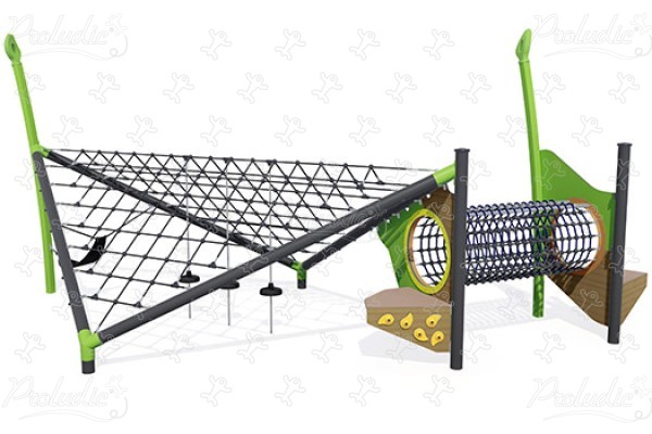 J57007 aires de jeux jeux d'équilibre & jeux à grimper pyramides de filets / structures de cordage image 3d