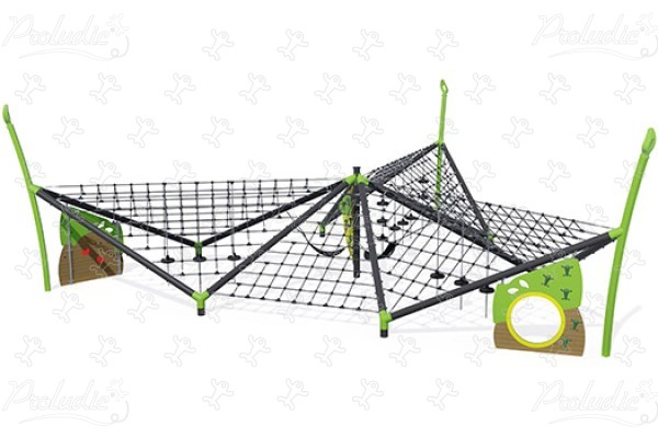 J57008 aires de jeux jeux d'équilibre & jeux à grimper pyramides de filets / structures de cordage image 3d