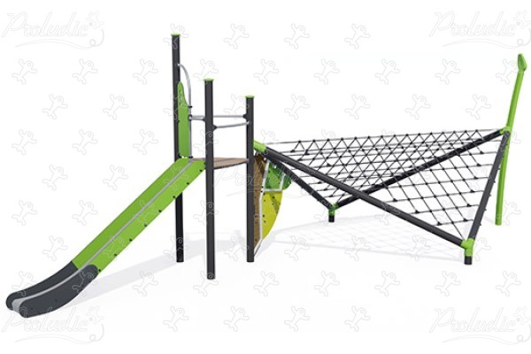 J57011® aires de jeux jeux d'équilibre & jeux à grimper pyramides de filets / structures de cordage image 3d