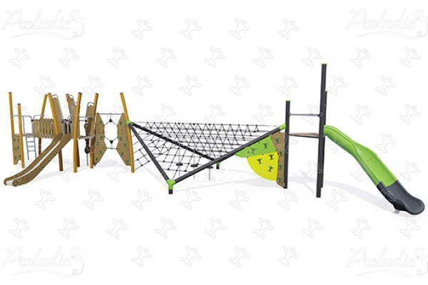 J57012-C aires de jeux jeux d'équilibre & jeux à grimper pyramides de filets / structures de cordage image 3d