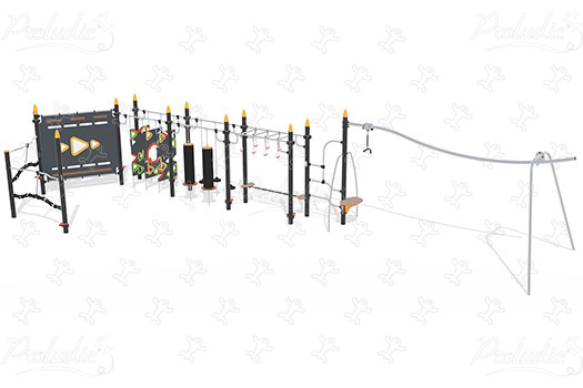 Parcours Ninja défi J5923® aires de jeux acti'fun acti&rsquo;ninja image 3d