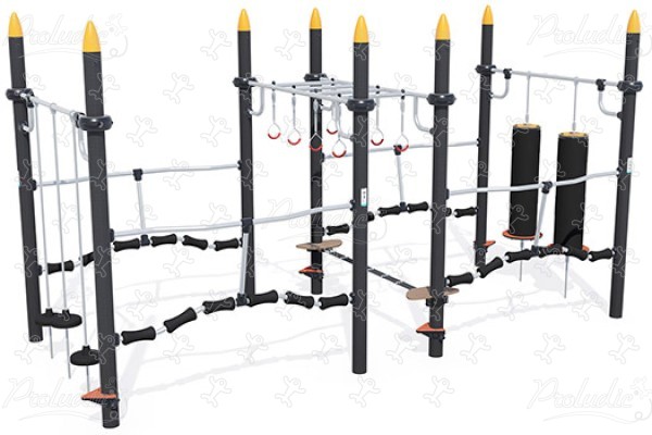 Parcours Ninja slalom J5925® aires de jeux acti'fun acti&rsquo;ninja image 3d