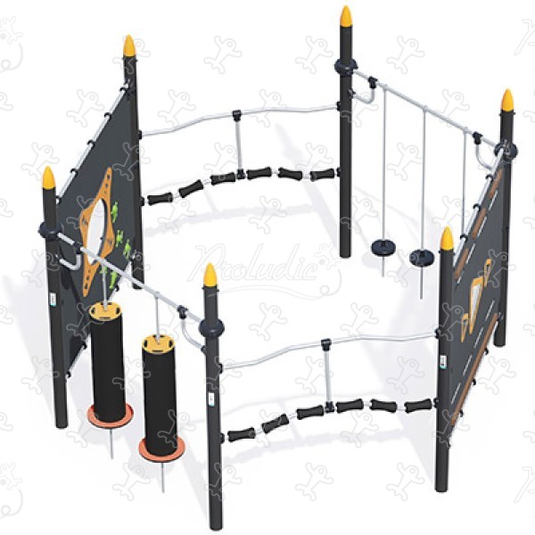Parcours Ninja hexagone J5926® aires de jeux acti'fun acti&rsquo;ninja image 3d