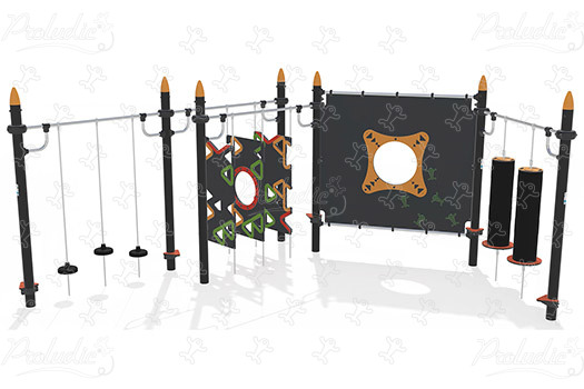 Parcours Ninja équilibre J5927® aires de jeux acti'fun acti&rsquo;ninja image 3d