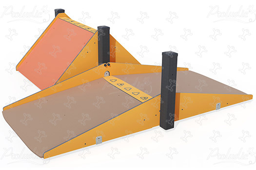Pans inclinés inclusifs J5929® aires de jeux acti'fun acti&rsquo;ninja image 3d