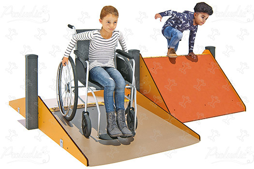 Pans inclinés inclusifs J5929® aires de jeux acti'fun acti&rsquo;ninja image 3d