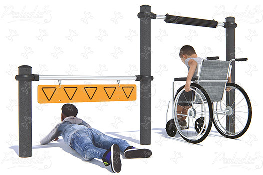 Passage bas inclusif J5930® aires de jeux acti'fun acti&rsquo;ninja image 3d