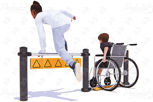 Passage haut inclusif J5932® aires de jeux acti'fun acti&rsquo;ninja image 3d