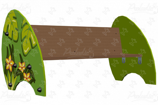 Banc enfant J608-GA aires de jeux grafic games pour des aires de jeux personnalisées finition amazone image 3d