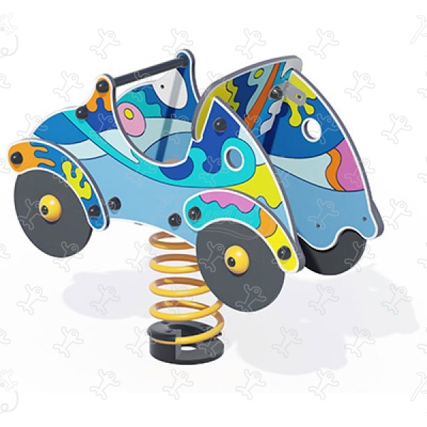 Jeu sur ressort - La Twiny J834-GO® aires de jeux grafic games pour des aires de jeux personnalisées finition océane image 3d