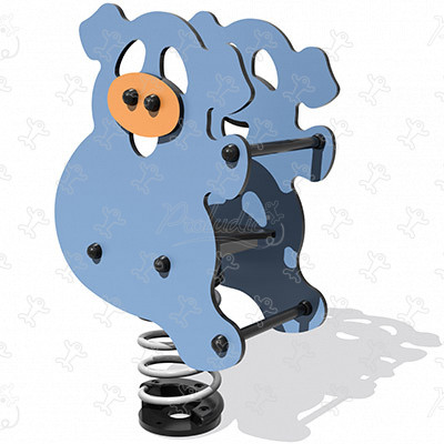 Dédé le cochon J841 aires de jeux jeux dynamiques jeux sur ressort image 3d