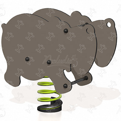 Tam Tam l'hippopotame J845 aires de jeux jeux dynamiques jeux sur ressort image 3d