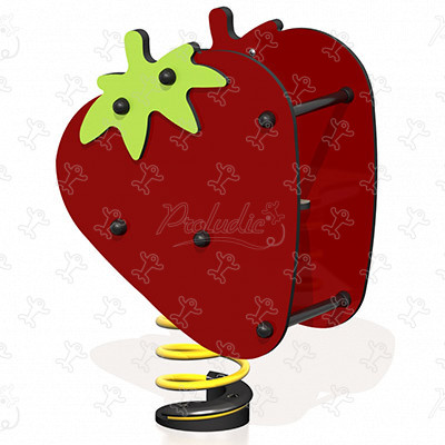 Fraise J860 aires de jeux jeux dynamiques jeux sur ressort image 3d