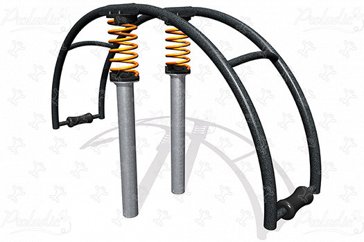 Double perchoir J986 aires de jeux jeux dynamiques jeux sur ressort image 3d