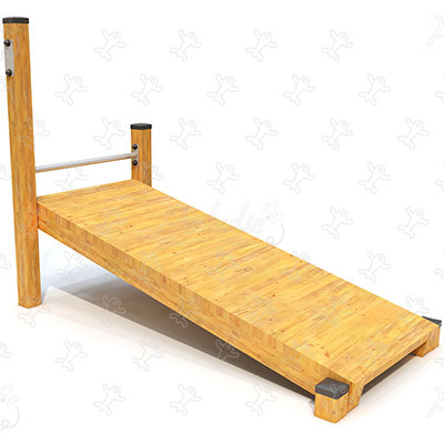 Planche abdos Senior JPS13-S sport & fitness acti'fun parcours santé image 3d