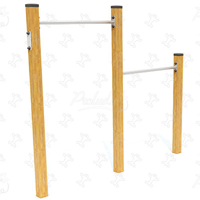 Barre fixe double Senior JPS19-S sport & fitness acti'fun parcours santé image 3d