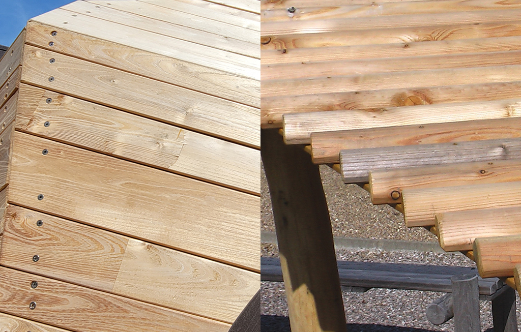 Les planches et demi-rondins