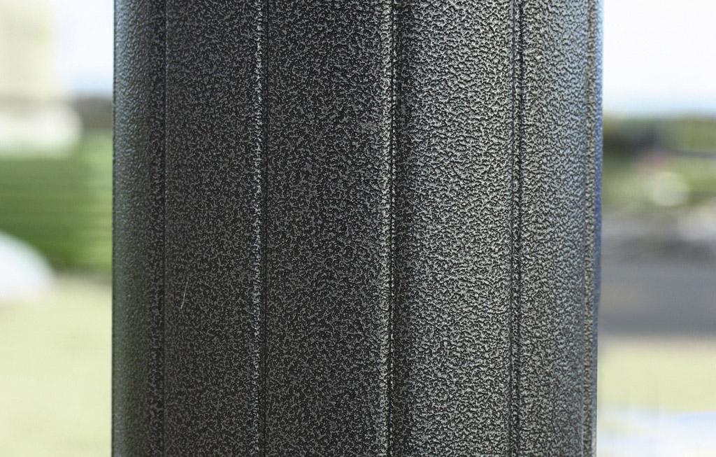 Les poteaux d'un diamètre de 125 mm