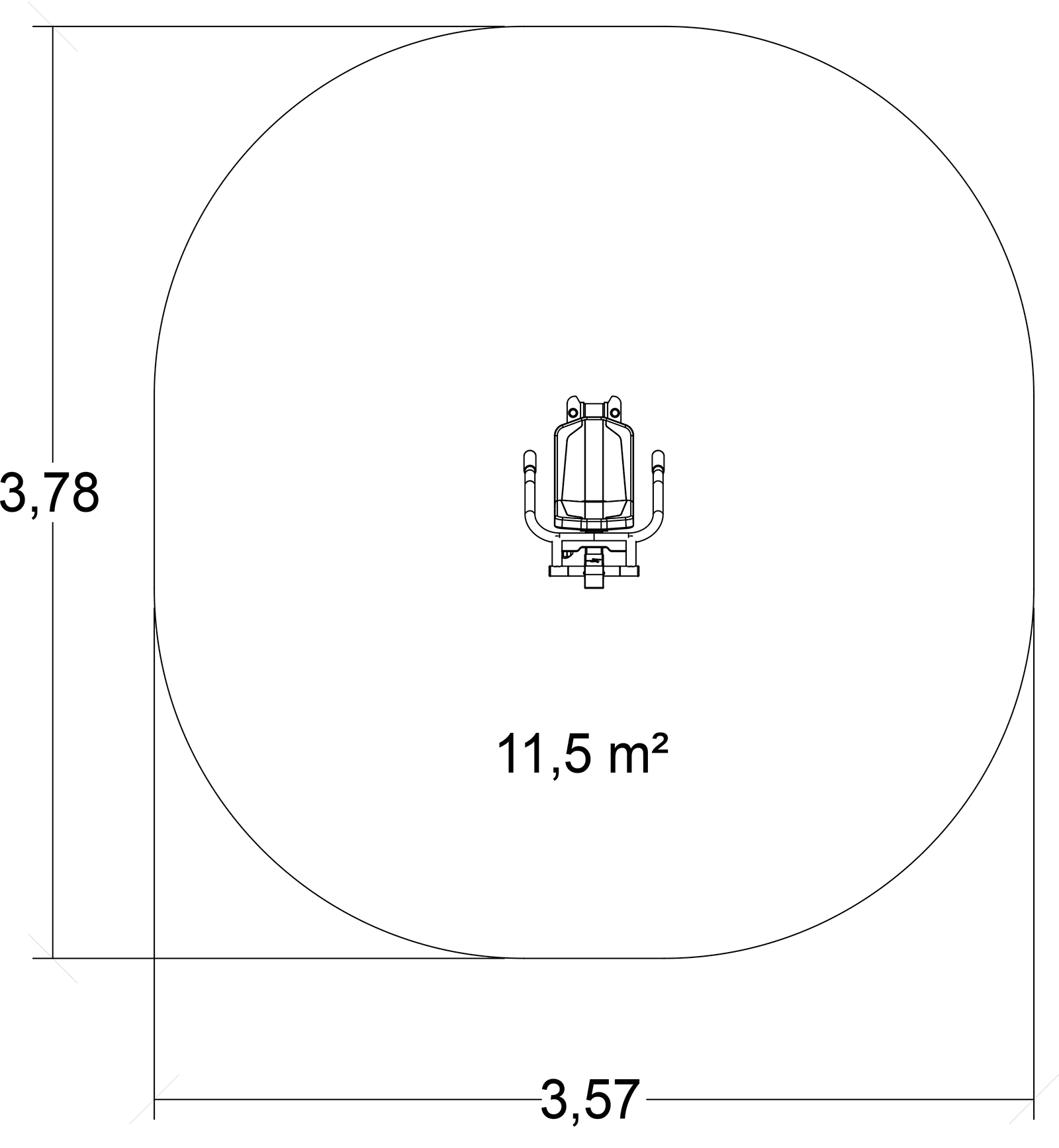 Presse épaules J37218® sport & fitness acti'fun acti’fit image vue de dessus