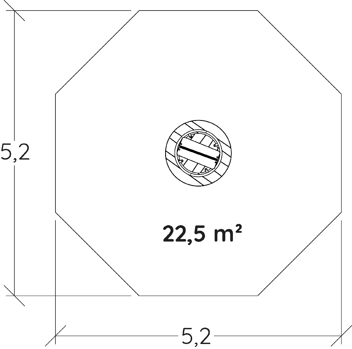 Puits J49140® aires de jeux jeux dynamiques jeux traditionnels en bois image vue de dessus