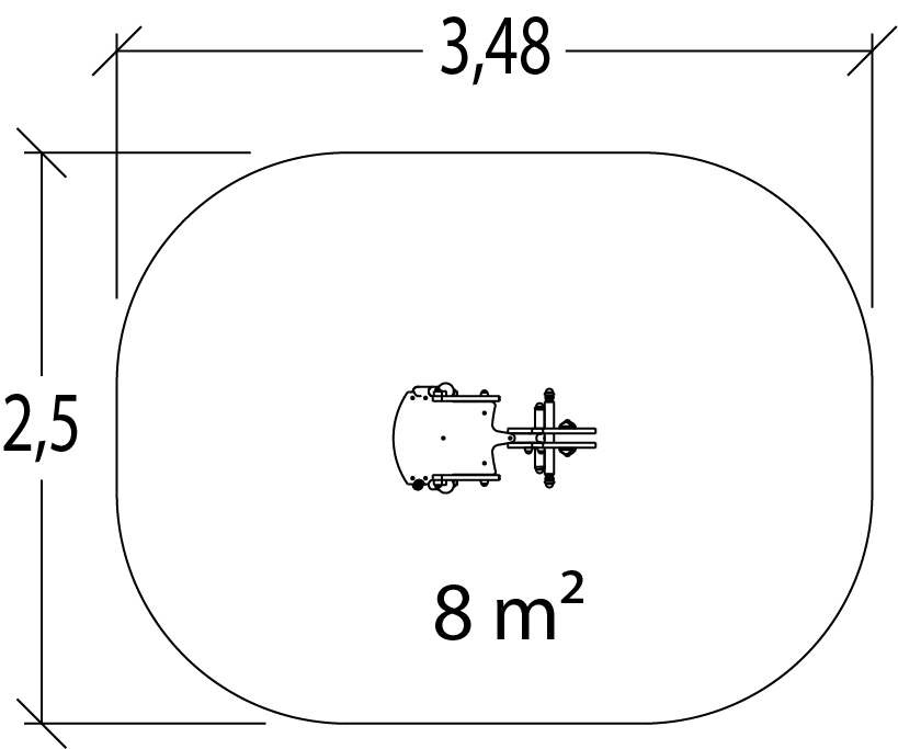 Gémini J833 aires de jeux jeux dynamiques jeux sur ressort image vue de dessus