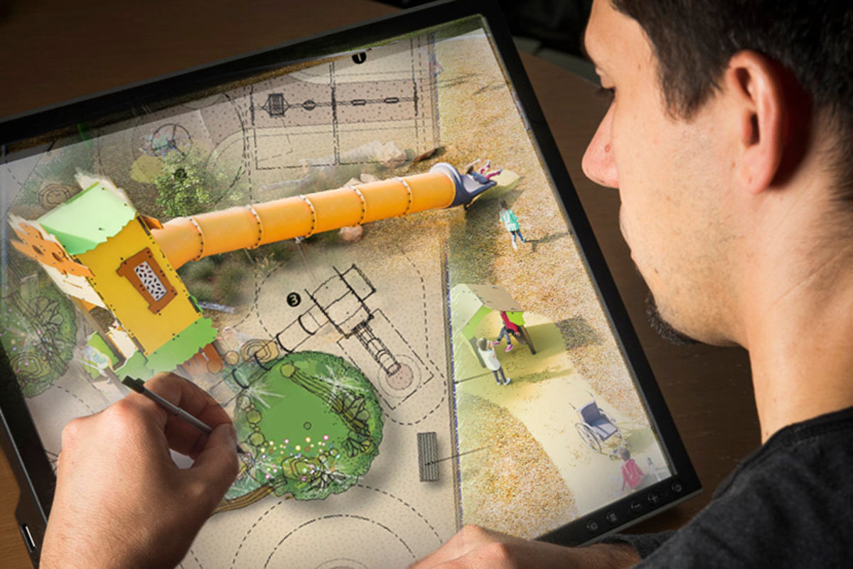 Conception design aire de jeux
