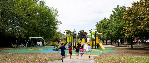 Aire de jeux inclusive, thème nature – Parc Baden Powell – Bergame – Italie